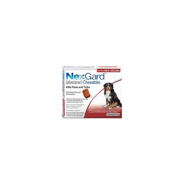 Best Deal Pet Supply NexGard for Dogs 60 120 lbs RED 3 tablets