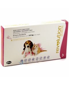 Revolution for Puppies & Kittens - under 5 lbs - MAUVE - 6 tubes