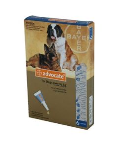 Advantage Multi (Advocate) for Dogs - over 55lbs - BLUE - 6 tubes