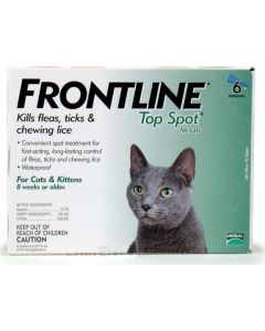 Frontline Spot On (Top Spot) for Cats - GREEN - 6 tubes
