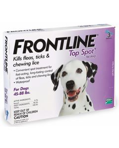 Frontline Spot On (Top Spot) for Dogs - 45 - 88 lbs - PURPLE - 3 tubes