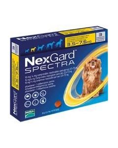 NexGard Spectra for Small Dogs - 8 - 16 lbs - YELLOW - 3 tablets